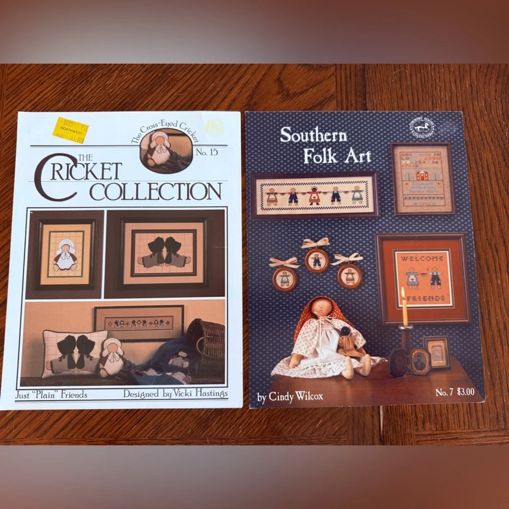 Cross Stitch Patterns Vintage Southern Folk Art Cricket Collection Just‎ Friends
